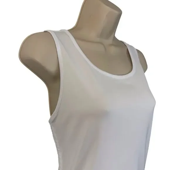Reel Legends White Sleeveless Adjustable Ruched Side Tank Top Performance Fabric - Picture 4 of 16